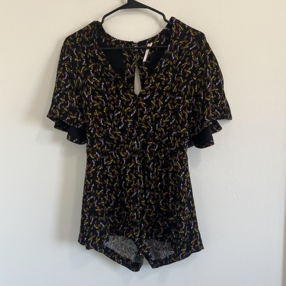 Free People Black Romper